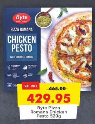 Byte Pizza Romana Chicken Pesto 520g