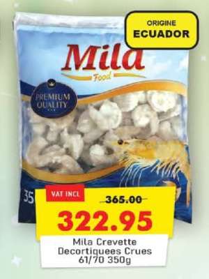 Mila Crevette Decortiquees Crues (61/70) 350g