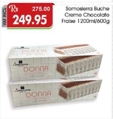 Somosierra Buche Creme Chocolate Fraise 1200ml/600g