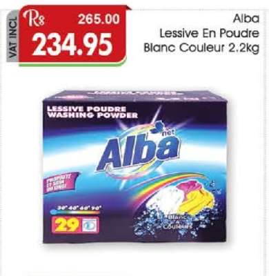 Alba Lessive en Poudre Blanc Couleur 2.2kg