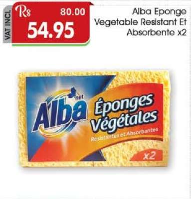 Alba Eponge Vegetable Resistant Et Absorbente x2