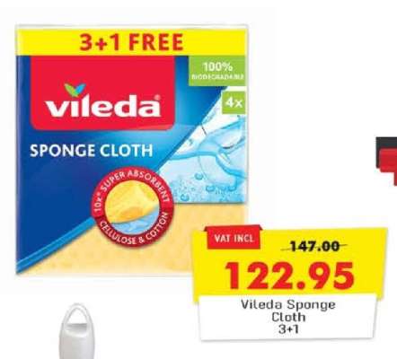Vileda Sponge Cloth 3+1