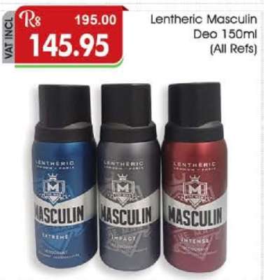 Lentheric Masculin Deo 150ml (All Refs)