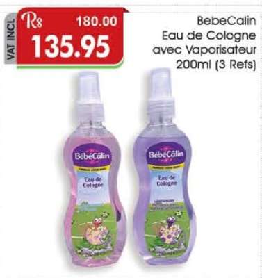 Bebecalin Eau de Cologne avec Vaporisateur 200ml (3 Refs)
