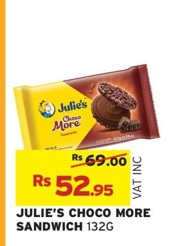JULIE'S CHOCO MORE SANDWICH 132G