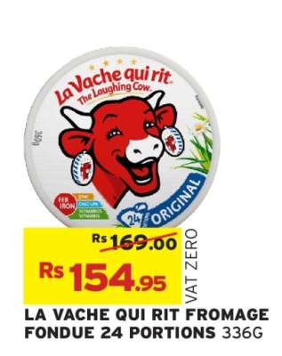 LA VACHE QUI RIT FROMAGE FONDUE 24 PORTIONS 336G