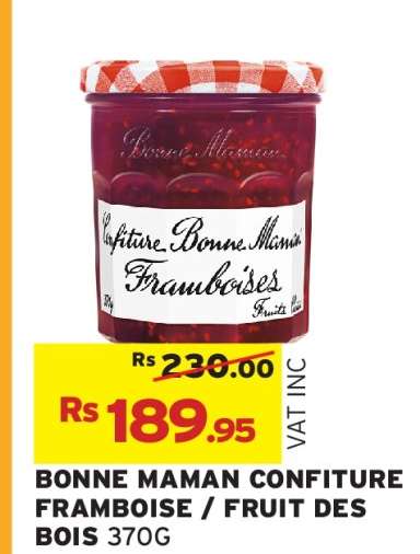BONNE MAMAN CONFITURE FRAMBOISE / FRUIT DES BOIS