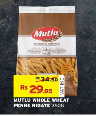 MUTLU WHOLE WHEAT PENNE RIGATE