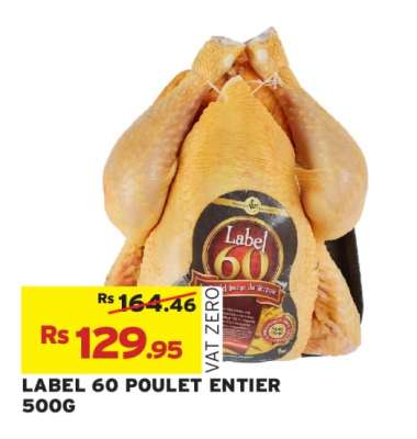 LABEL 60 POULET ENTIER 500G