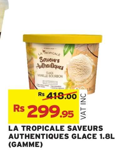 LA TROPICALE SAVEURS AUTHENTIQUES GLACE 1.8L (GAMME)