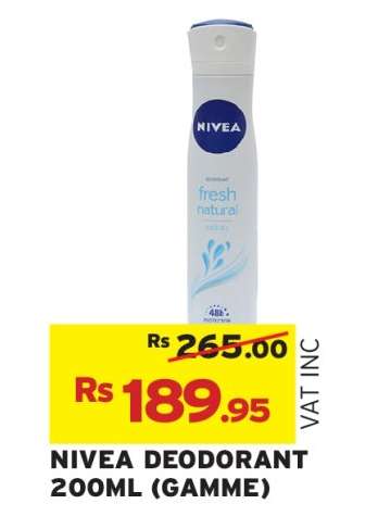 NIVEA DEODORANT 200ML (GAMME)