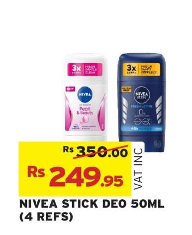 NIVEA STICK DEO 50ML (4 REFS)