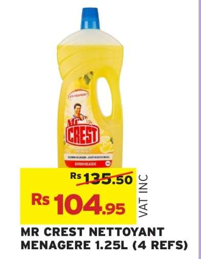 MR CREST NETTOYANT MENAGERE 1.25L (4 REFS)