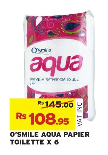 O'SMILE AQUA PAPIER TOILETTE X 6