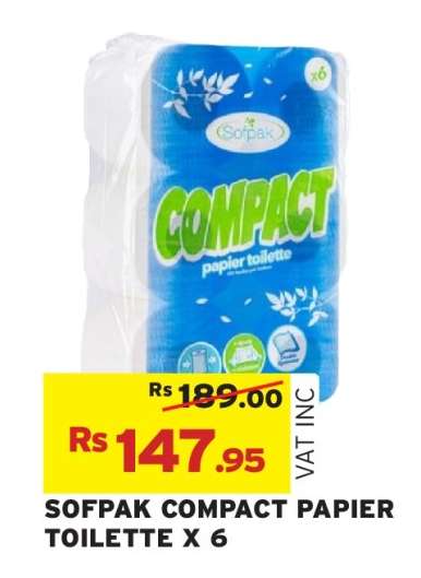 SOFPAK COMPACT PAPIER TOILETTE X 6