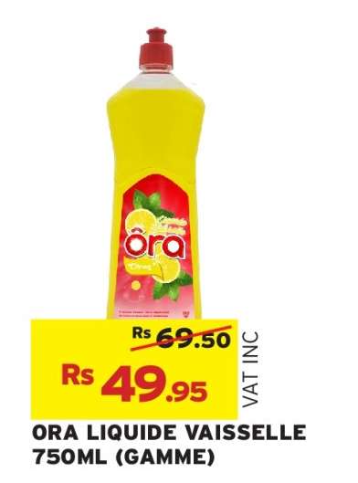 ORA LIQUIDE VAISSELLE 750ML (GAMME)