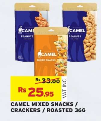 CAMEL MIXED SNACKS / CRACKERS / ROASTED 36G