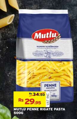 MUTLU PENNE RIGATE PASTA 500G