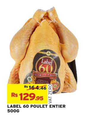 LABEL 60 POULET ENTIER 500G