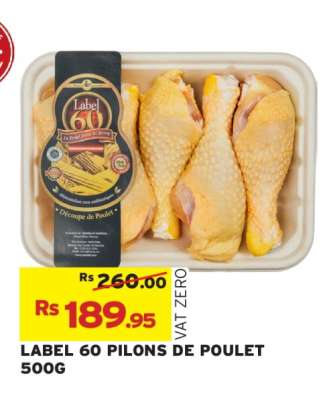 LABEL 60 PILONS DE POULET 500G