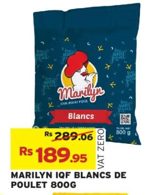 MARILYN IQF BLANCS DE POULET 800G