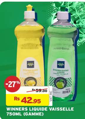 WINNERS LIQUIDE VAISSELLE 750ML (GAMME)