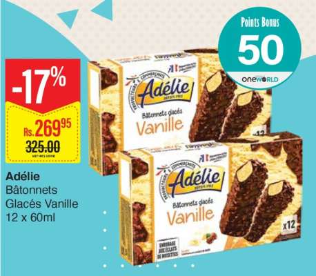 Adélie Bâtonnets Glacés Vanille