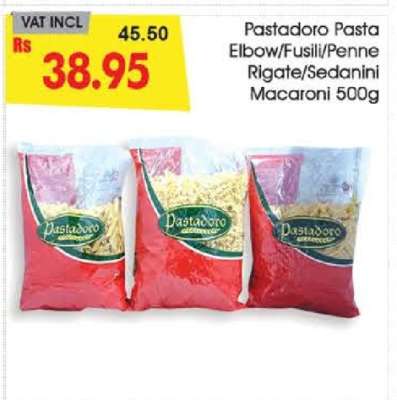 Pastadoro Pasta Elbow/Fusili/Penne Rigate/Sedanini Macaroni 500g