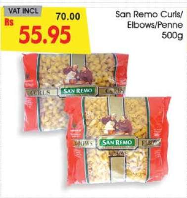 San Remo Curls/Elbows/Penne 500g