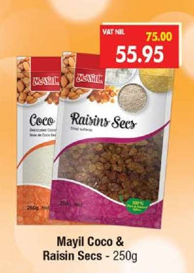 Mayil Coco & Raisin Secs - 250g