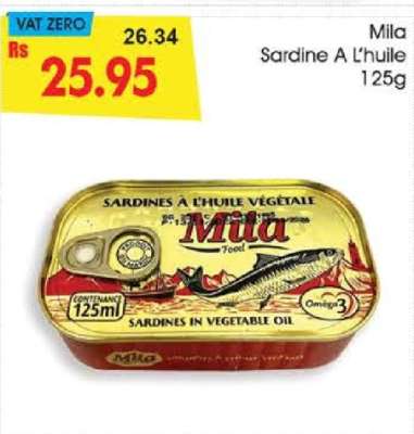 Mila Sardine A L'huile 125g