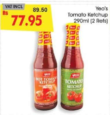 Yeo's Tomato Ketchup 290ml (2 Refs)