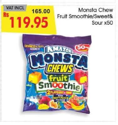 Monsta Chew Fruit Smoothie/Sweet & Sour x50