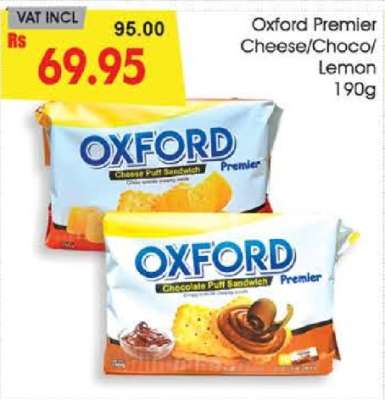 Oxford Premier Cheese/Choco/Lemon 190g