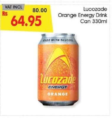 Lucozade Orange Energy Drink Can 330ml
