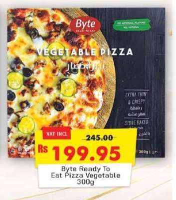 Byte Ready To Eat Pizza Vegetable 300g