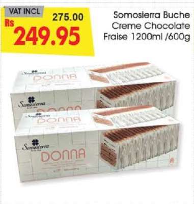 Somosierra Buche Creme Chocolate Fraise 1200ml/600g