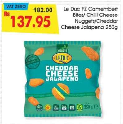 Le Duc FZ Camembert Bites/Chilli Cheese Nuggets/Cheddar Cheese Jalapeno 250g