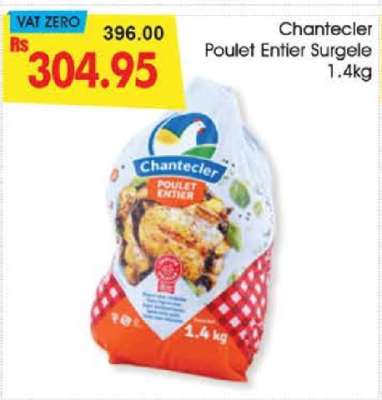 CHANTECLER POULET ENTIER SURGELE 1.4KG