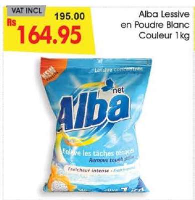 Alba Lessive en Poudre Blanc Couleur 1kg