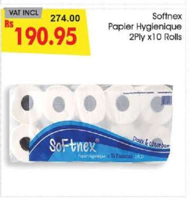 Softnex Papier Hygienique 2ply x10 Rolls