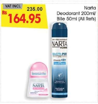 Narta Deodorant 200ml/Bille 50ml (All Refs)