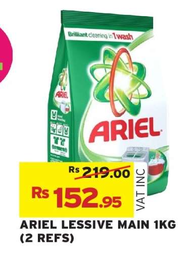 ARIEL LESSIVE MAIN 1KG (2 REFS)