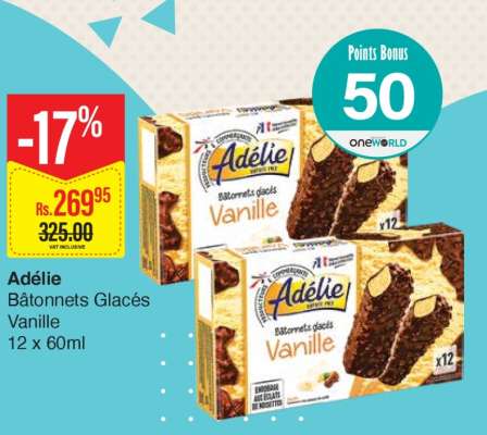 Adélie Bâtonnets Glacés Vanille