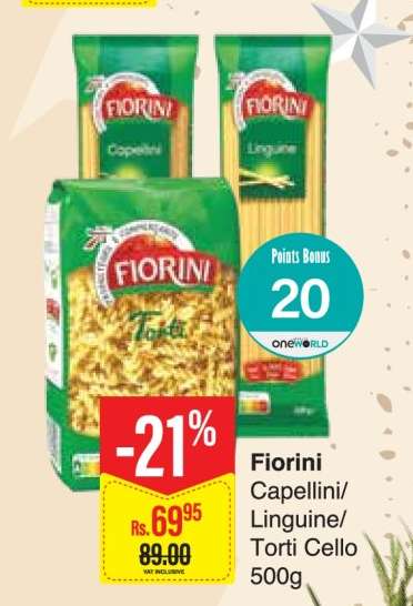 Fiorini Capellini/Linguine/Torti Cello 500g