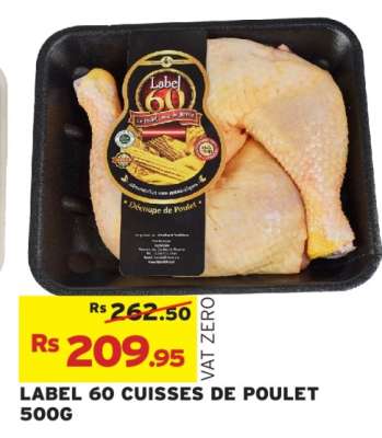 LABEL 60 CUISSES DE POULET 500G