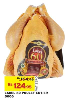 LABEL 60 POULET ENTIER 500G