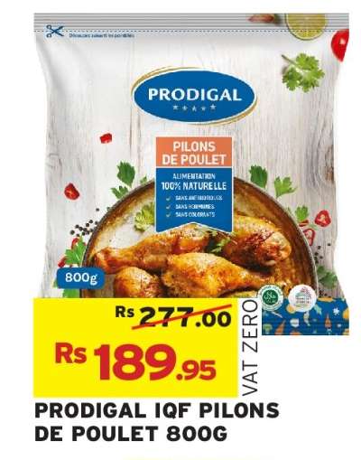 PRODIGAL IQF PILONS DE POULET 800G