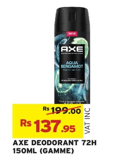 AXE DEODORANT 72H 150ML (GAMME)