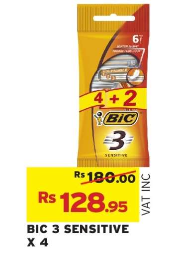 BIC 3 SENSITIVE X 4